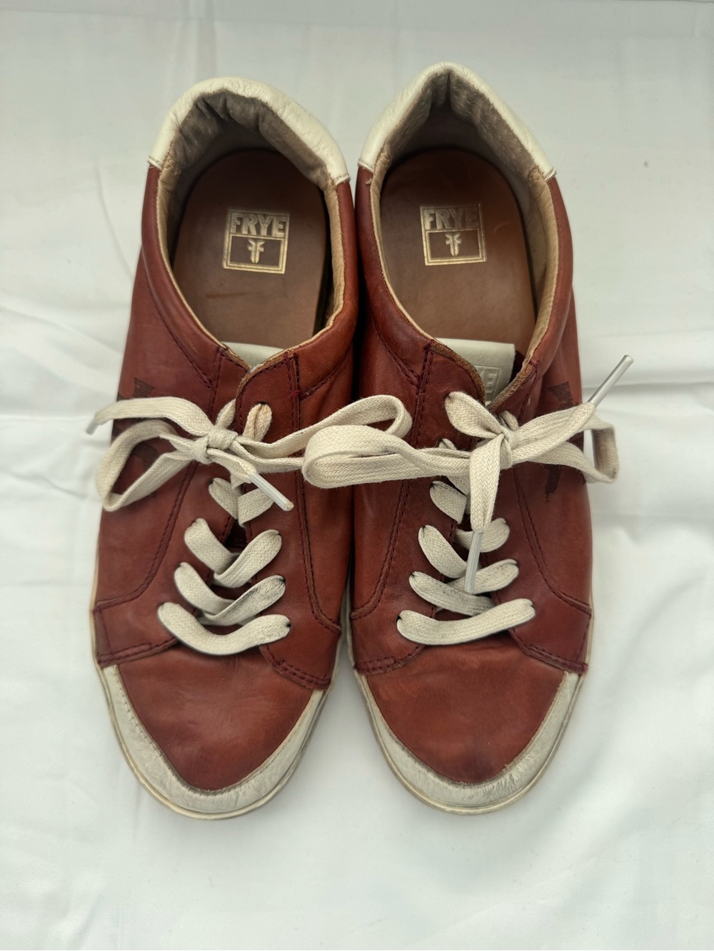 The Frye distressed leather sneakers